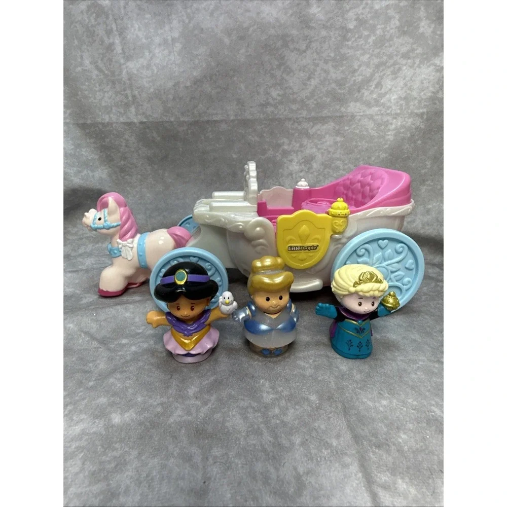 Little People Disney Princess Carriage Coach Musical Jasmine Cinderella Elsa